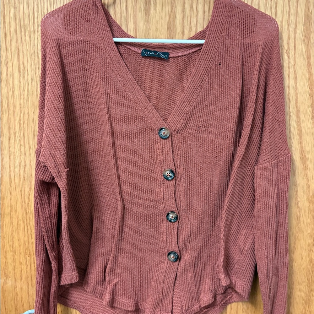 Ella Women's Warm Rust Cardigan